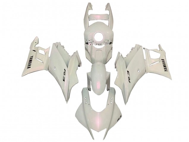2019-2021 White Yamaha YZF R3/R25 Motorcycle Fairings