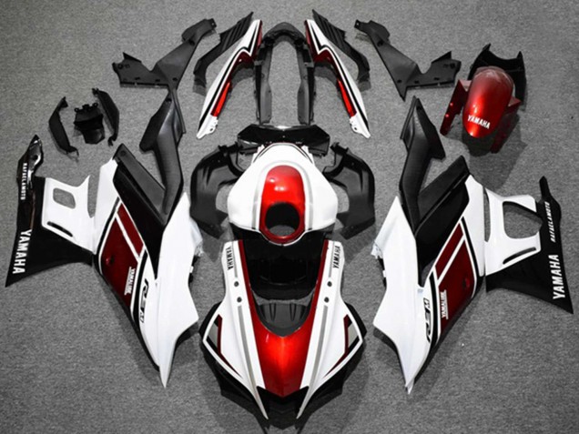 2019-2021 White Red Black Yamaha YZF R3/R25 Motorcycle Fairings