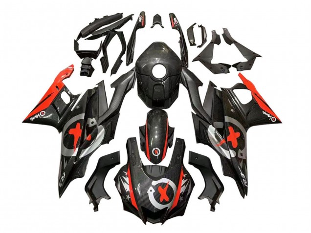 2019-2021 Red Black Carbon Fiber Yamaha YZF R3/R25 Motorcycle Fairings