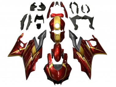 2019-2021 Red Gold Matte Black Yamaha YZF R3/R25 Motorcycle Fairings