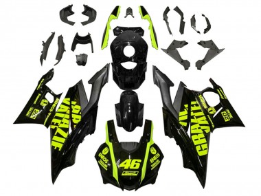 2019-2021 Black Neon Yellow 46 Yamaha YZF R3/R25 Motorcycle Fairings