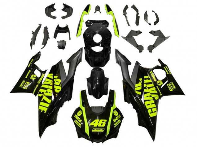 2019-2021 Black Neon Yellow 46 Yamaha YZF R3/R25 Motorcycle Fairings