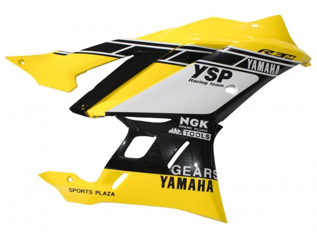 2019-2021 Yellow White Black Stripe Yamaha YZF R3/R25 Motorcycle Fairings