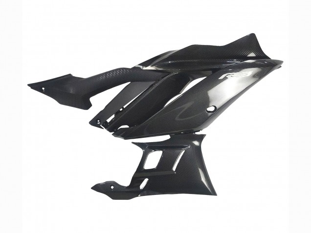 2022-2024 Black Carbon Fiber Style Silver Blue Yamaha YZF R3/R25 Motorcycle Fairings