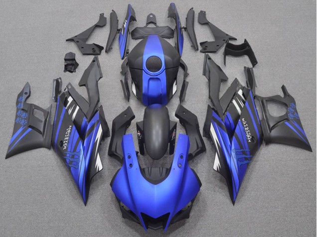 2022-2024 Blue Matte Black Monster Yamaha YZF R3/R25 Motorcycle Fairings