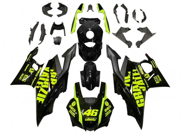 2022-2024 Black Green ENEOS 46 Yamaha YZF R3/R25 Motorcycle Fairings