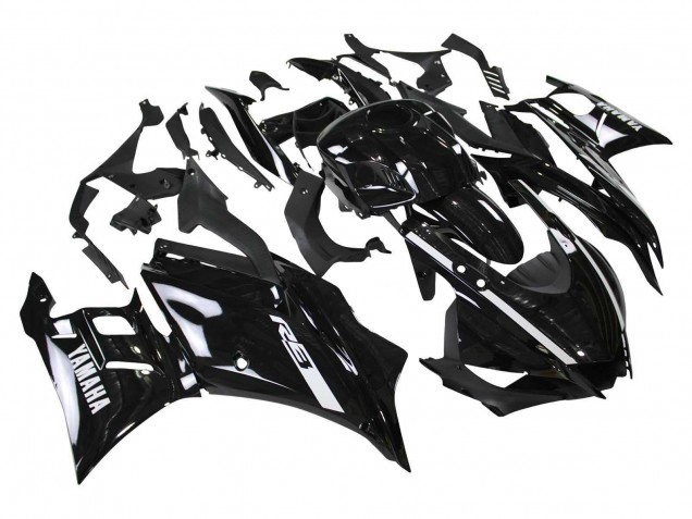 2022-2024 Glossy Black Yamaha YZF R3/R25 Motorcycle Fairings