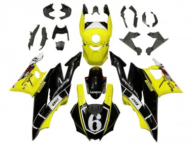 2022-2024 Yellow White Black Lenovo 6 Yamaha YZF R3/R25 Motorcycle Fairings