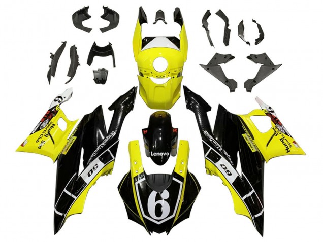 2022-2024 Yellow White Black Lenovo 6 Yamaha YZF R3/R25 Motorcycle Fairings