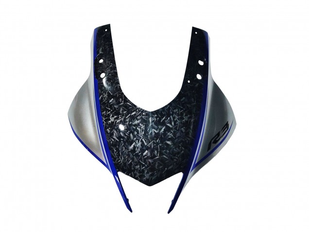 2022-2024 Marble Black Silver Blue Forged Carbon Fiber Style Yamaha YZF R3/R25 Motorcycle Fairings