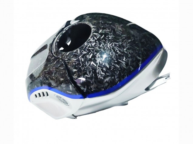 2022-2024 Marble Black Silver Blue Forged Carbon Fiber Style Yamaha YZF R3/R25 Motorcycle Fairings
