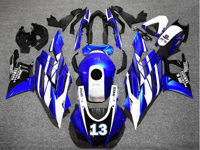 2022-2024 Blue White Black Petronas Yamalube 13 Yamaha YZF R3/R25 Motorcycle Fairings