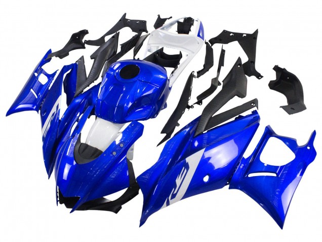 2022-2024 Blue White Matte Black Yamaha YZF R3/R25 Motorcycle Fairings