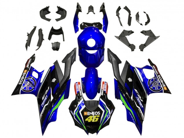 2022-2024 Blue Green Black ENEOS 46 Yamaha YZF R3/R25 Motorcycle Fairings