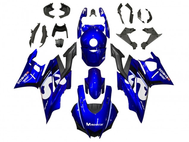 2022-2024 Blue White Black MoviStar ENEOS Yamaha YZF R3/R25 Motorcycle Fairings