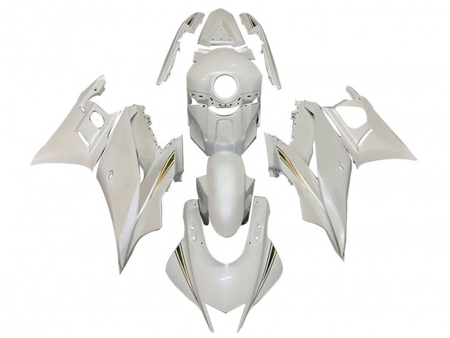 2022-2024 White Gold Yamaha YZF R3/R25 Motorcycle Fairings