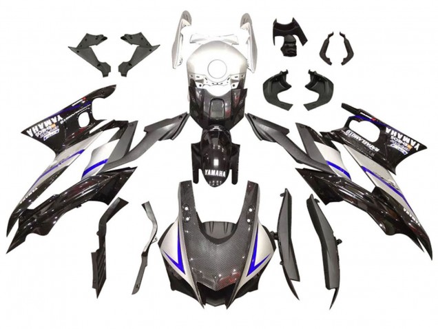 2022-2024 Silver Blue Black Carbon Fiber Style Yamaha YZF R3/R25 Motorcycle Fairing Kits