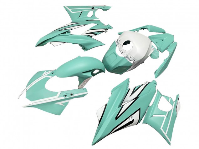 2022-2024 Light Green White Black Stripe Yamaha YZF R3/R25 Motorcycle Fairings