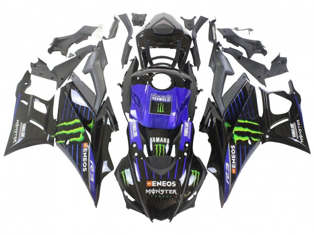 2022-2024 Blue Green Black Monster Yamalube ENEOS Yamaha YZF R3/R25 Motorcycle Fairings