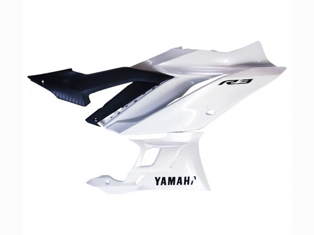 2022-2024 White Yamaha YZF R3/R25 Motorcycle Fairings