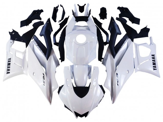2022-2024 White Yamaha YZF R3/R25 Motorcycle Fairings