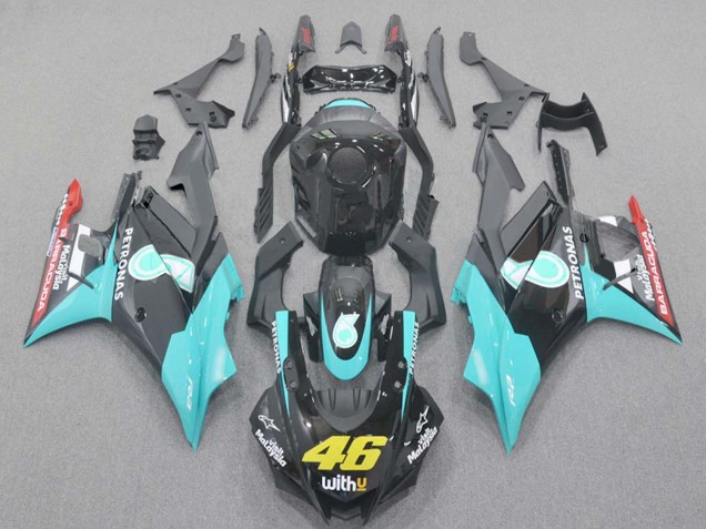 2022-2024 Light Blue Red Black Petronas 46 Yamaha YZF R3/R25 Motorcycle Fairings