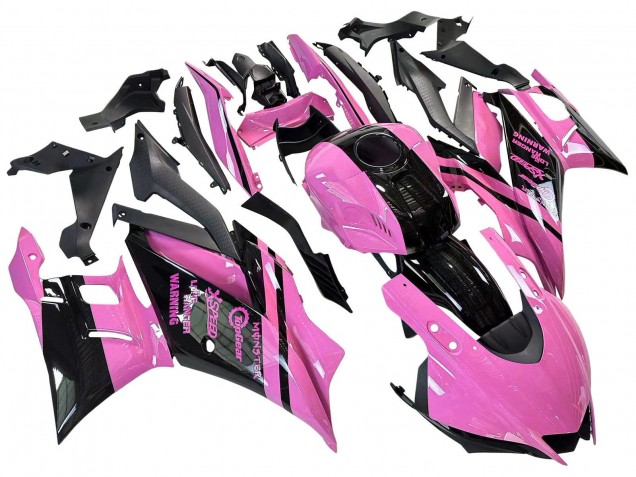 2022-2024 Pink Glossy Black Monster Yamaha YZF R3/R25 Motorcycle Fairings