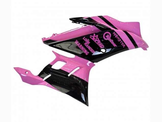 2022-2024 Pink Glossy Black Monster Yamaha YZF R3/R25 Motorcycle Fairings