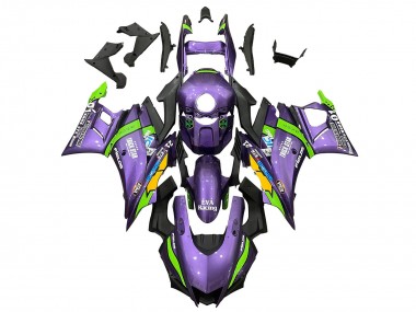 2022-2024 Purple Green Yellow Trick Star EVA Racing 21 Yamaha YZF R3/R25 Motorcycle Fairings