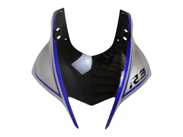2022-2024 Silver Blue Glossy Black Yamaha YZF R3/R25 Motorcycle Fairings