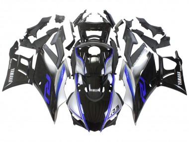 2022-2024 Silver Blue Glossy Black Yamaha YZF R3/R25 Motorcycle Fairings