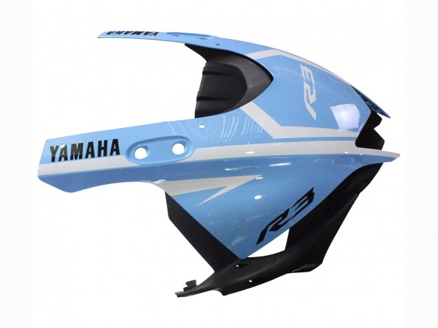 2022-2024 White Light Blue Yamaha YZF R3/R25 Motorcycle Fairings
