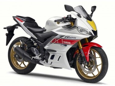2022-2024 White Red Black Yamaha YZF R3/R25 Motorcycle Fairing