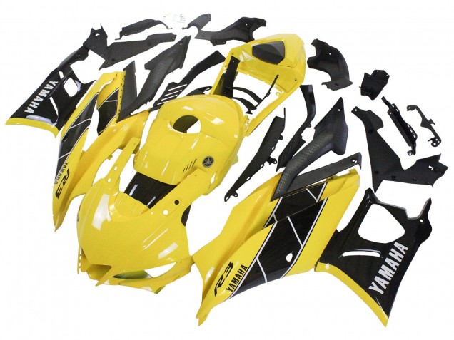 2022-2024 Yellow Black Yamaha YZF R3/R25 Motorcycle Fairing