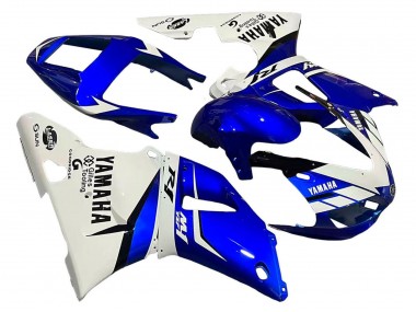 1998-1999 White Blue Black Yamaha YZF 1000 R1 Motorcycle Fairings