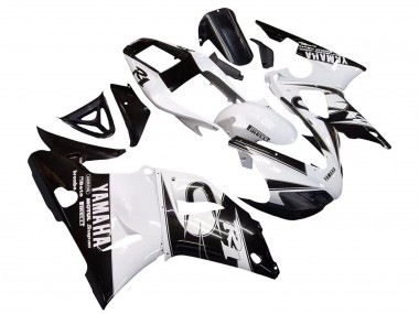 1998-1999 White Glossy Black Yamaha YZF 1000 R1 Motorcycle Fairings