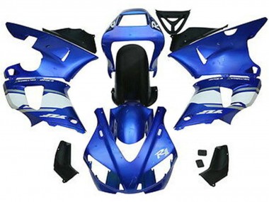 1998-1999 Blue White Glossy Black Yamaha YZF 1000 R1 Motorcycle Fairings
