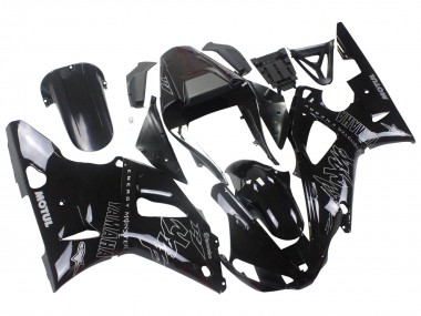 2000-2001 Glossy Black White Monster Motul Yamaha YZF 1000 R1 Motorcycle Fairings