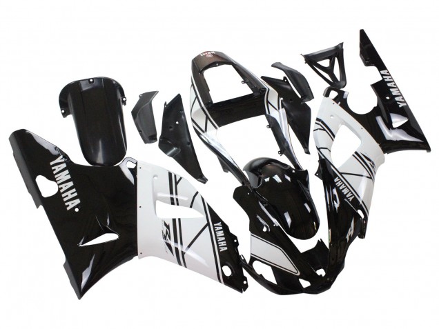 2000-2001 White Black Yamaha YZF 1000 R1 Motorcycle Fairings