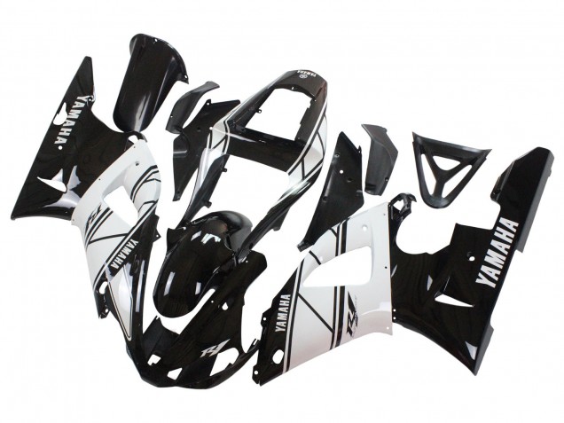 2000-2001 White Black Yamaha YZF 1000 R1 Motorcycle Fairings