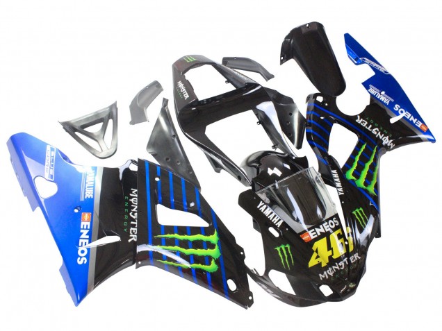 2000-2001 Blue Black Green Monster Yamalube ENEOS 46 Yamaha YZF 1000 R1 Motorcycle Fairings
