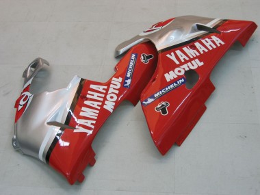 2000-2001 Silver Red Fortuna Motul Yamaha YZF 1000 R1 Motorcycle Fairings