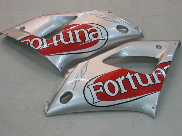 2000-2001 Silver Red Fortuna Motul Yamaha YZF 1000 R1 Motorcycle Fairings
