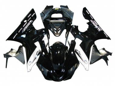 2000-2001 Glossy Black White Michelin Yamaha YZF 1000 R1 Motorcycle Fairings