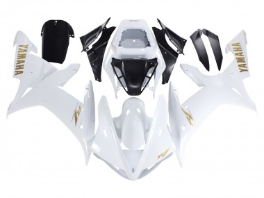 2002-2003 White Gold Decals Yamaha YZF 1000 R1 Motorcycle Fairings
