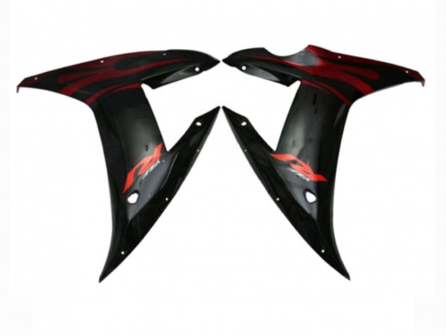 2002-2003 Red Black Flame Yamaha YZF 1000 R1 Motorcycle Fairings