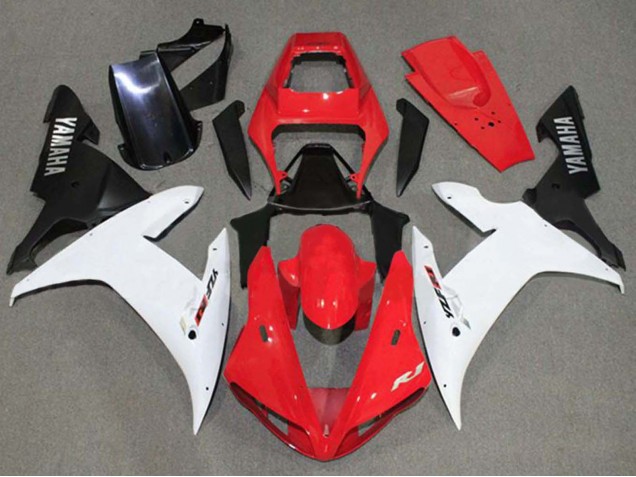 2002-2003 Red White Black Yamaha YZF 1000 R1 Motorcycle Fairings