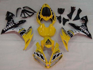 2004-2006 Yellow White Glossy Black Yamaha YZF 1000 R1 Motorcycle Fairings