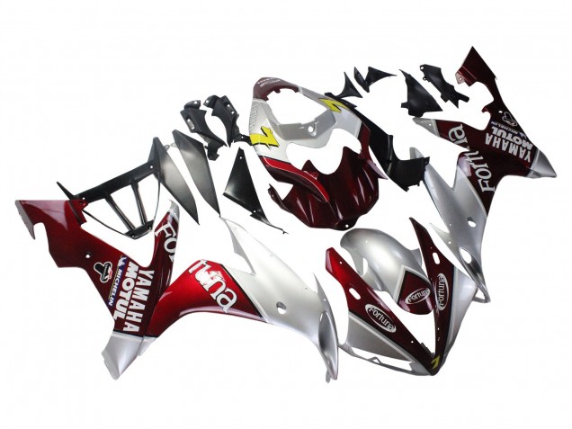 2004-2006 Silver Red Fortuna Motul Yamaha YZF 1000 R1 Motorcycle Fairings