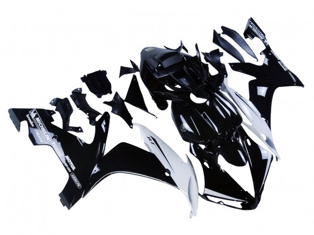 2004-2006 Glossy Black White Motul Yamaha YZF 1000 R1 Motorcycle Fairings